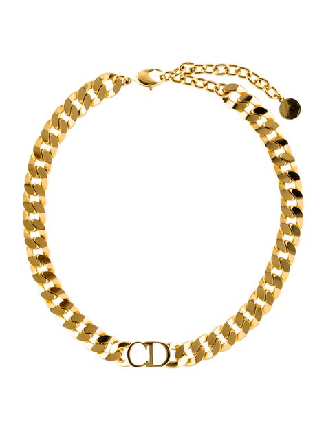 christian Dior gold choker